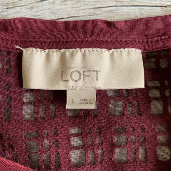 ✨Loft Windowpane Sheer Blouse - Picture 3 of 4